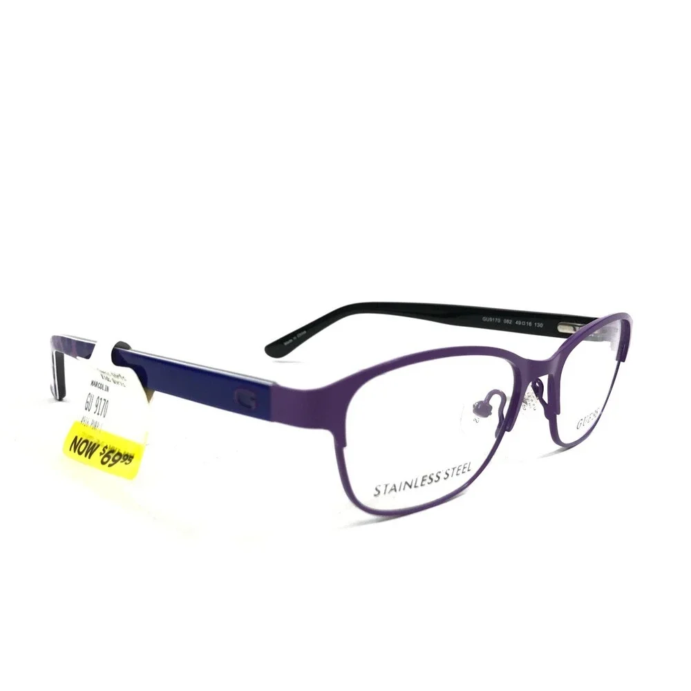 Guess Kids Eyeglasses GU9170 082 Frames Purple Cat Eye Full Rim 49-16-130